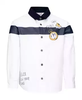 Белая рубашка с декором Gulliver (128)