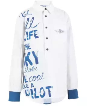 Белая рубашка с декором Gulliver (98)