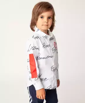 Белая рубашка с длинным рукавом Gulliver (110)