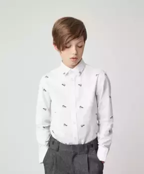 Белая рубашка с принтом Gulliver (134)