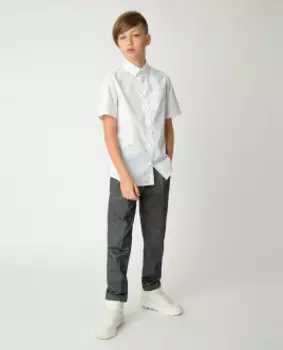 Белая рубашка с принтом Gulliver