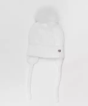 Белая шапка с завязками Button Blue (50)