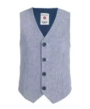 Бело-синий жилет в полоску Button Blue (158)