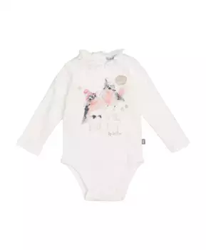 Белое боди с длинным рукавом Gulliver (74)