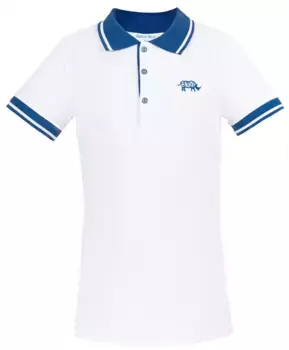 Белое трикотажное поло Button Blue (104)