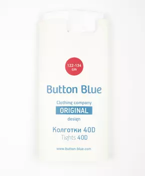 Белые колготки с орнаментом Button Blue