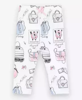 Белые легинсы с принтом Gulliver (74)