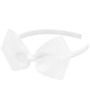 Белый ободок с бантом Button Blue