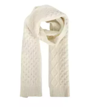 Белый вязаный шарф Gulliver (Без размера)