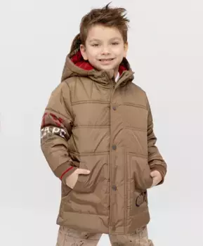 Бежевая утепленная куртка Gulliver (110)
