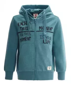 Бирюзовая толстовка из футера Button Blue (128)