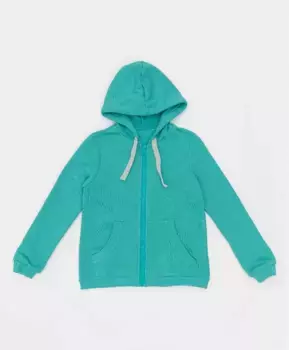 Бирюзовая толстовка с капюшоном Button Blue (110)