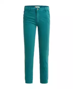 Бирюзовые брюки из твила Button Blue (104)