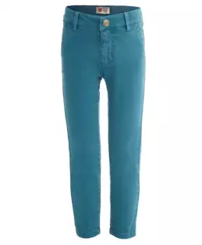 Бирюзовые брюки из твила Button Blue (152)