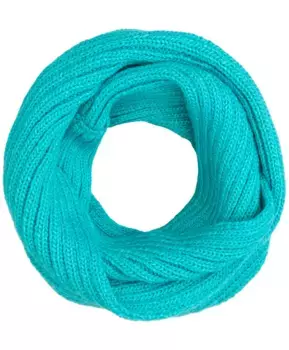 Бирюзовый вязаный снуд Button Blue (Без размера)