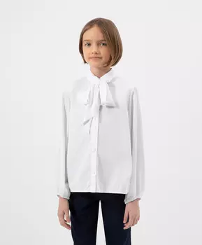Блузка комбинированная белая Gulliver (134)