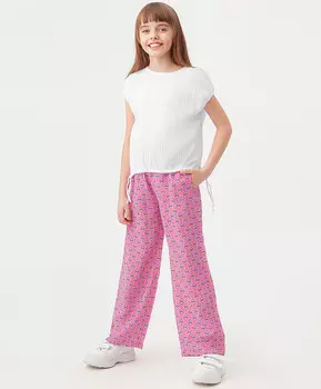 Блузка муслиновая с коротким рукавом белая Button Blue (158)