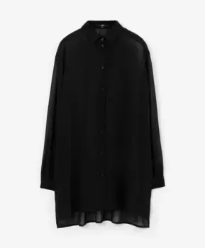 Блузка полупрозрачная черная GLVR (S)