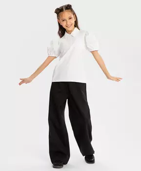 Блузка с короткими рукавами-фонариками белая Button Blue (140)