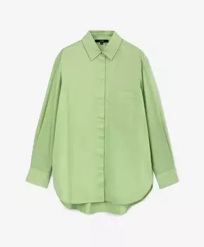 Блузка силуэта оверсайз с потайными молниями в рукавах салатовая GLVR (XL)