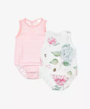 Боди без рукава, комплект из 2х штук мультицвет для девочек Gulliver (80-48)