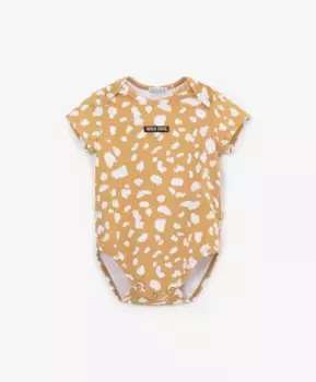 Боди с анималистическим принтом бежевое Gulliver (92)