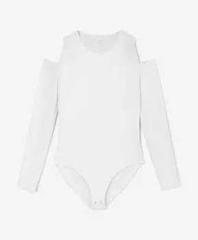 Боди с длинным рукавом белое GLVR (XL)