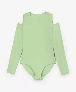 Боди с длинным рукавом салатовое GLVR (XL)