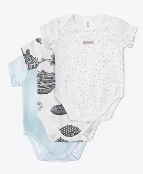 Боди с коротким рукавом для мальчика комплект из 3-х штук мультицвет Gulliver