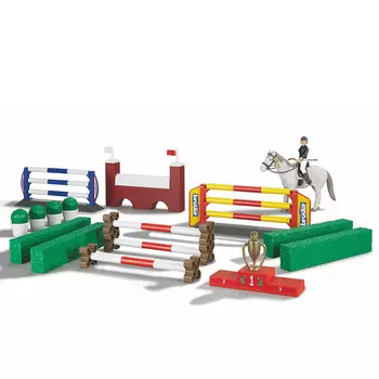 Большой набор Bruder для скачек с фигурой всадницы и лошадью
