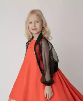 Бомбер из тонкого шифона черный Gulliver (110)