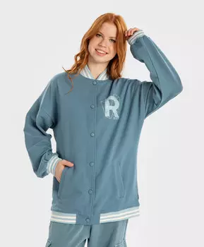 Бомбер на кнопках синий детский Button Blue