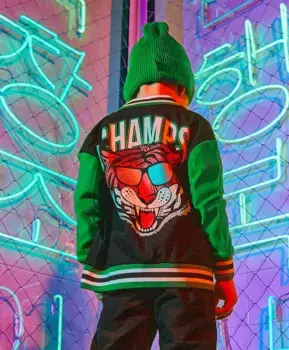 Бомбер разноцветный Button Blue (116)