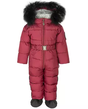 Бордовый комбинезон с отстегивающимися пинетками Gulliver