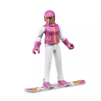 Bruder Фигурка сноубордистки с аксессуарами