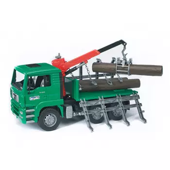 Bruder Лесовоз с портативным краном MAN и брёвнами