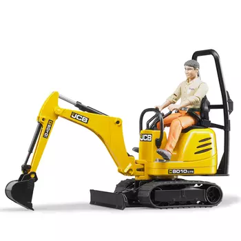 Bruder Мини экскаватор JCB 8010 CTS и рабочий
