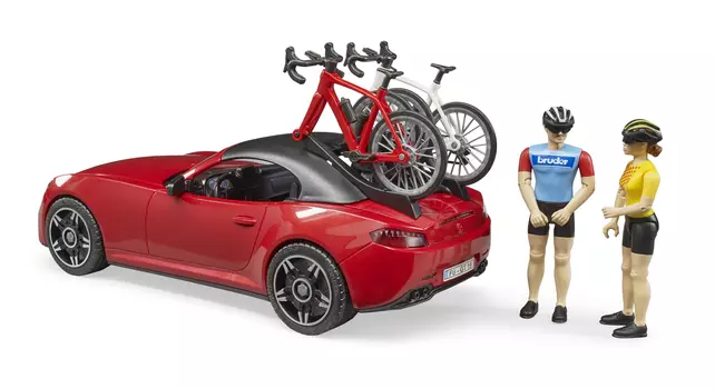 Bruder Спортивный автомобиль Roadster с фигуркой и велосипедом