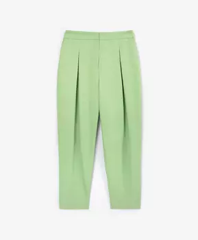 Брюки-бананы с высокой посадкой салатовые GLVR (XL)