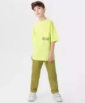 Брюки цвета хаки Button Blue (134)