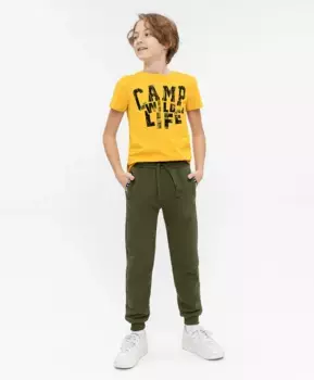 Брюки цвета хаки Button Blue (140)