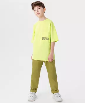 Брюки цвета хаки Button Blue (158)