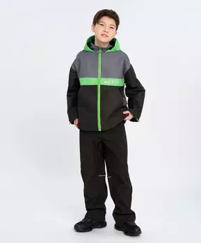 Брюки детские демисезонные непромокаемые черные Button Blue