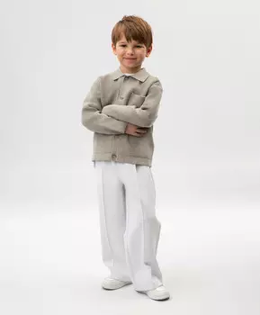 Брюки для мальчика белые трикотажные Roberto Moretti