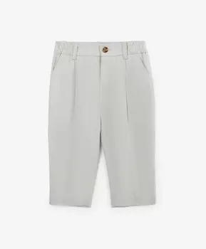 Брюки для мальчика текстильные серые Gulliver