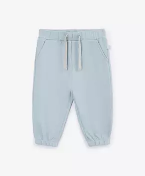 Брюки-джоггеры для мальчика с принтом голубые Gulliver