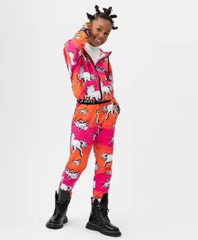 Брюки-джоггеры из футера розовые Button Blue (152)