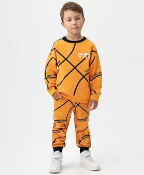 Брюки-джоггеры с карманами оранжевые Button Blue (98)