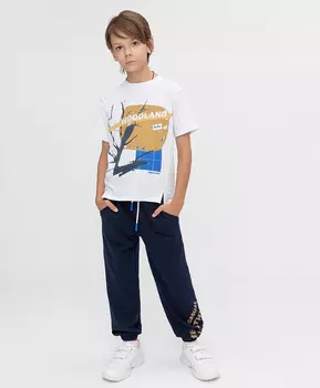 Брюки из футера Button Blue