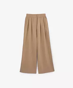 Брюки палаццо из интерлока с эффектом варки бежевые GLVR